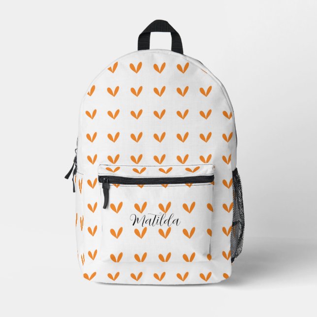 Personalised back to school design  printed backpack (Front)