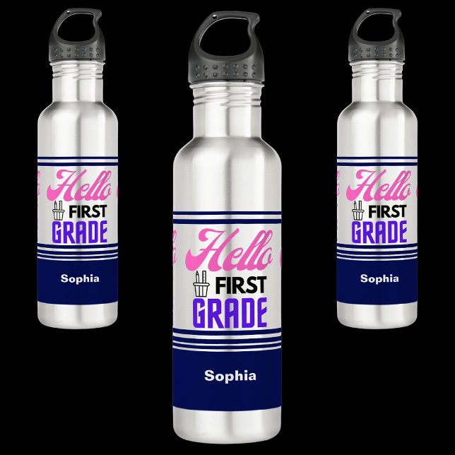 Personalised Back To School First Grade  710 Ml Water Bottle (Creator Uploaded)