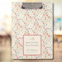 Personalised Back‑to‑School Floral Teacher
