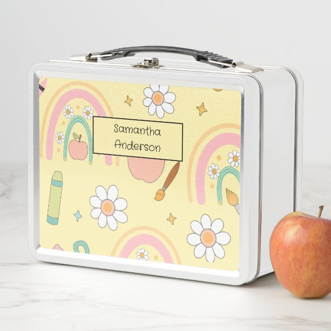 Personalised Back to School for Kids -  Metal Lunch Box (In Situ)
