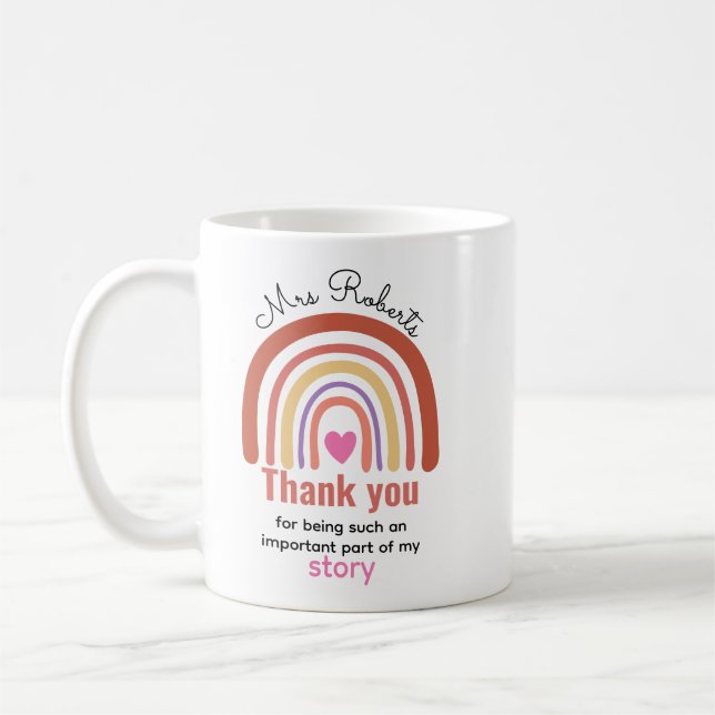 Personalised Back To School  for Teachers Students Coffee Mug (Left)