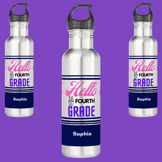 Personalised Back To School Fourth Grade  710 Ml Water Bottle (Creator Uploaded)