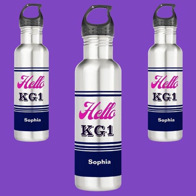Personalised Back To School Hello KG1  710 Ml Water Bottle (Creator Uploaded)