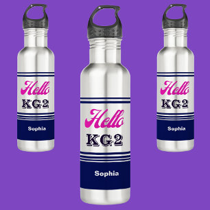 Personalised Back To School Hello KG2  710 Ml Water Bottle