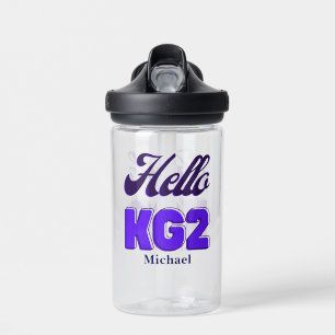 Personalised Back To School, KG2, Hello Kg2 Water Bottle