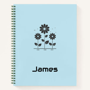 Personalised Back to School – Minimalist Floral  Notebook