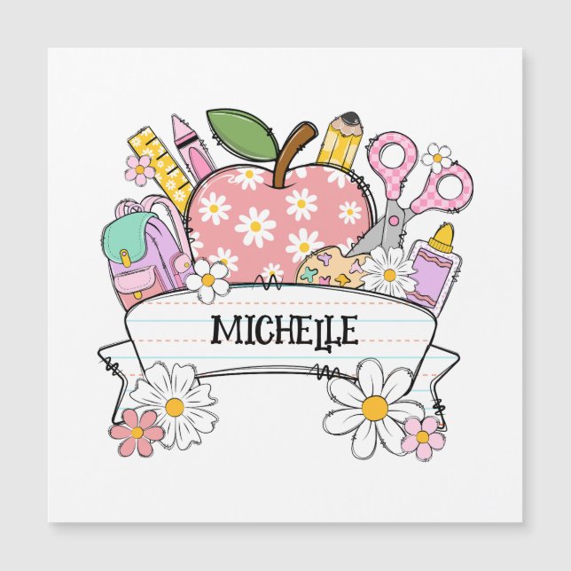 Personalised Back-to-School Supplies with Apple (Front)