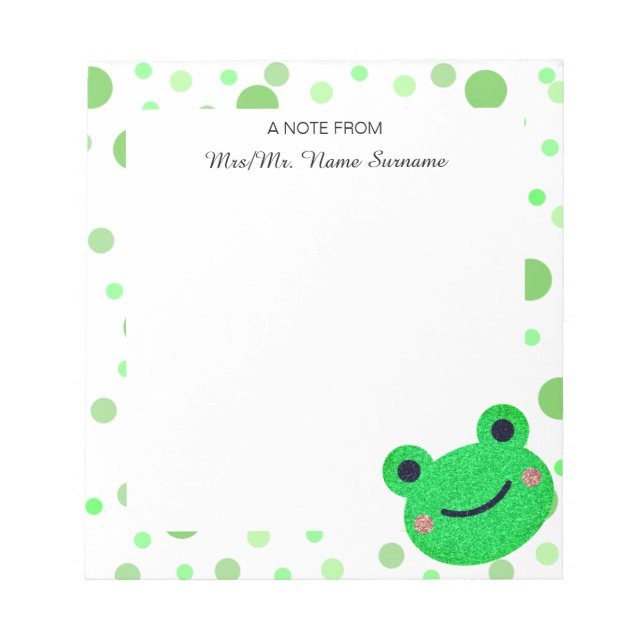 Personalised Back to School Teacher Notepad (Front)