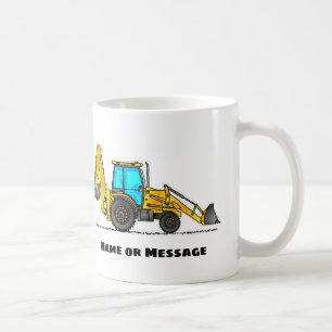 Personalised Backhoe Mug, Excavator Operator Gift Coffee Mug
