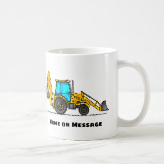 Personalised Backhoe Mug, Excavator Operator Gift Coffee Mug