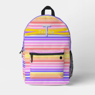 Personalised Backpack with Coloured Stripes HAMbWG