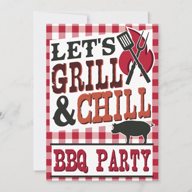 Personalised Backyard BBQ Invitations (Front)