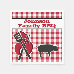 Personalised Backyard BBQ Picnic Party Napkins