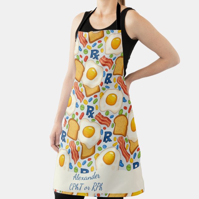 Personalised Bacon & Eggs Pharmacy RX Apron (Insitu)