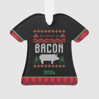 Personalised Bacon Pig Ugly Christmas Ornament