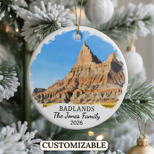Personalised Badlands National Park, South Dakota Ceramic Ornament