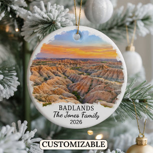 Personalised Badlands National Park, South Dakota Ceramic Ornament
