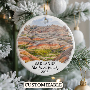 Personalised Badlands National Park, South Dakota Ceramic Ornament