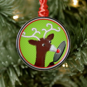 Personalised Badminton Holiday Gift Metal Ornament