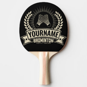 Personalised Badminton Player Name Racquet Sports Ping Pong Paddle