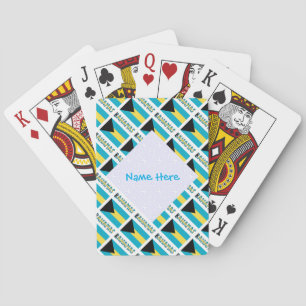 Personalised Bahamas Flag Patriotic Playing Cards