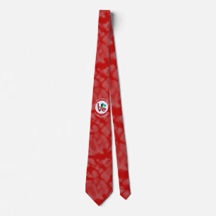 Personalised Bahamian Flag Red LOVE Flag Tie