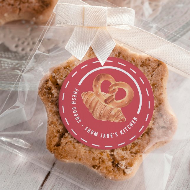 Personalised Baked Goods from My Kitchen Classic Round Sticker (Creator Uploaded)