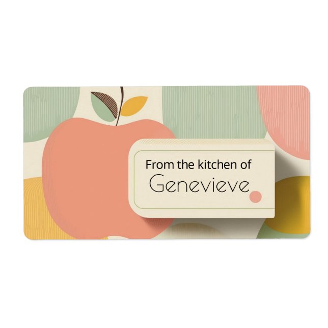 Personalised baked goods label - retro inspired (Front)