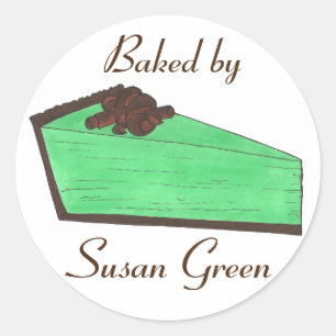 Personalised Baked Made By Grasshopper Pie Sticker