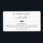 Personalised Bakery Food Sticker<br><div class="desc">Personalised Bakery Food Sticker - A wonderfully simple and cute seal for the packaging of your product.</div>