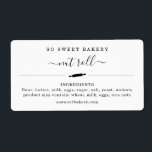 Personalised Bakery Food Sticker<br><div class="desc">Personalised Bakery Food Sticker - A wonderfully simple and cute seal for the packaging of your product.</div>