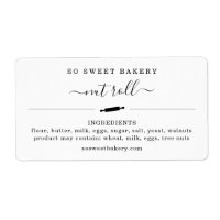 Personalised Bakery Food Sticker