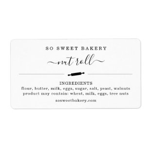 Personalised Bakery Food Sticker