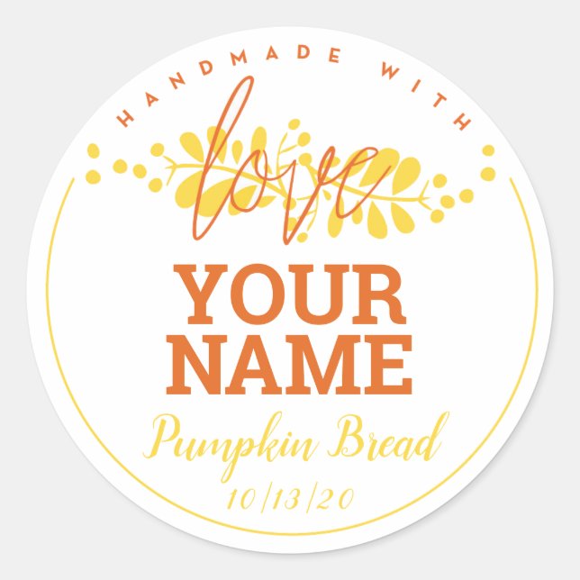Personalised Bakery Kitchen Sticker (Front)