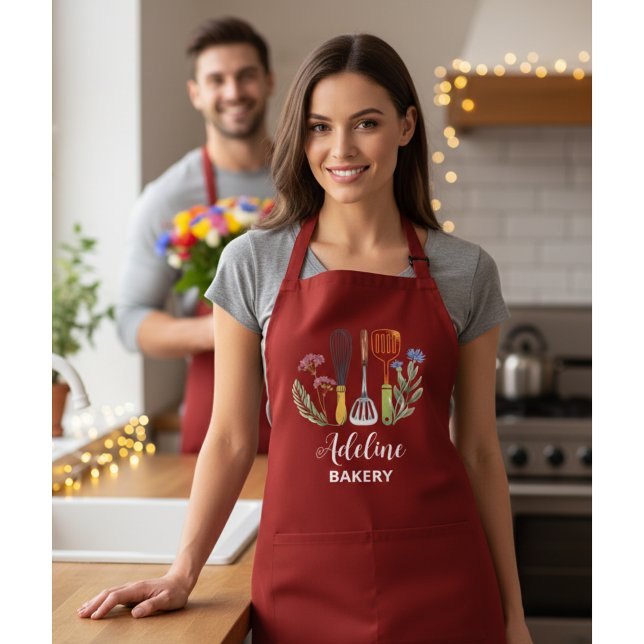 Personalised Baking Apron for Women & Men (Personalized Baking Apron for Women & Men
Custom Printed Apron)