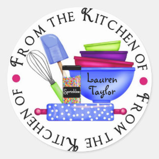 Personalised Baking Cooking Kitchen Stickers