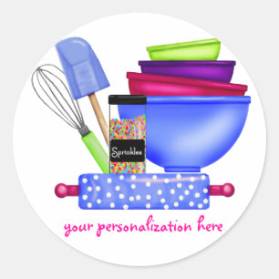 Personalised Baking Cooking Kitchen Stickers