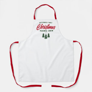 Personalised Baking Crew Fun Retro Family Apron