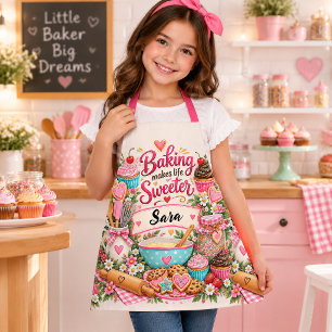 Personalised Baking Makes Life Sweeter Kids Baking Apron