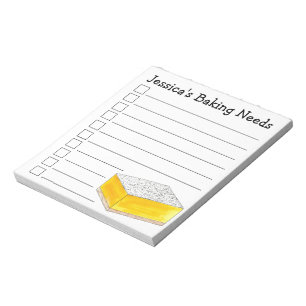 Personalised Baking Needs Lemon Square To Do List Notepad