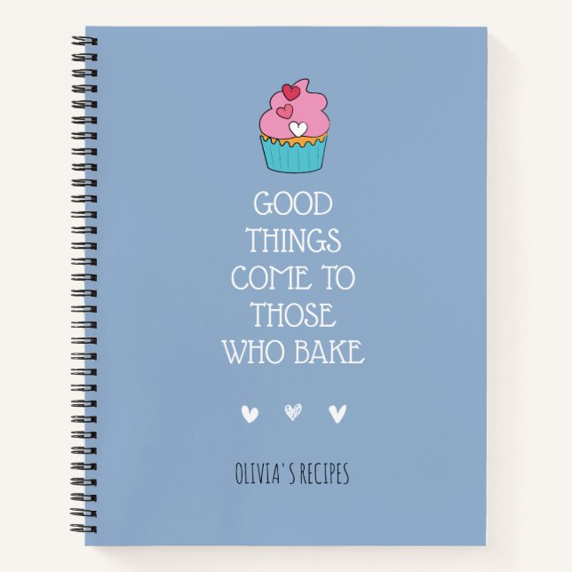 Personalised Baking Recipe Notebook (Front)