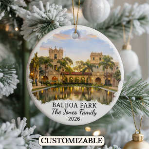 Personalised Balboa Park, Custom California Ceramic Ornament