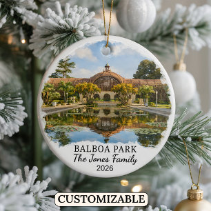 Personalised Balboa Park, Custom California Ceramic Ornament