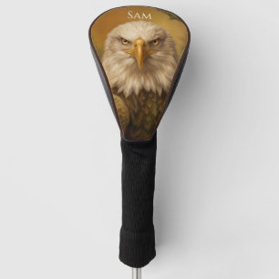 Personalised Bald Eagle Name Design Golf Head Cover