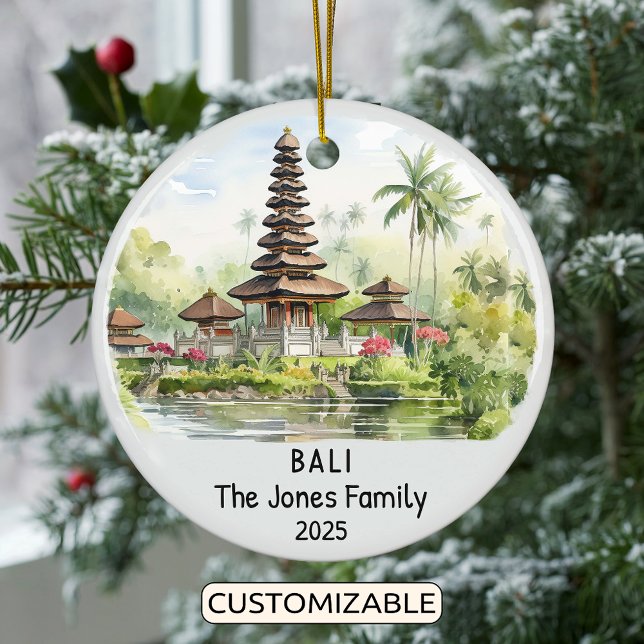 Personalised Bali Ornament, Oceania Ceramic Ornament (Creator Uploaded)