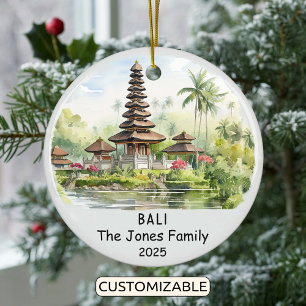 Personalised Bali Ornament, Oceania Ceramic Ornament