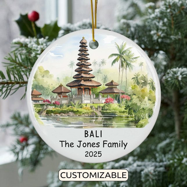 Personalised Bali Ornament, Oceania Ceramic Ornament (Creator Uploaded)