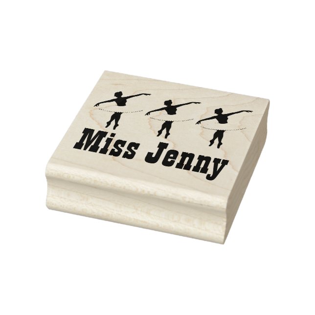 Personalised Ballerina Ballet Dance Teacher Stamps (Stamp)