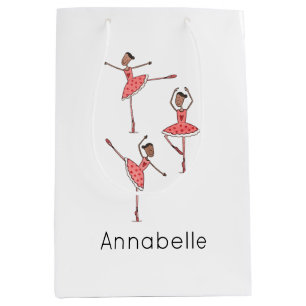 Personalised Ballerina Ballet Dancer Medium Gift Bag