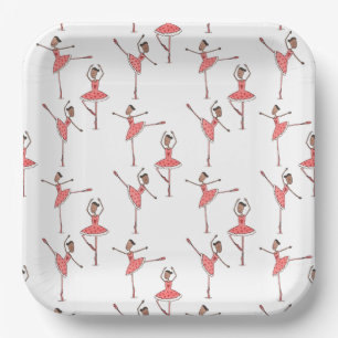 Personalised Ballerina Ballet Dancer Paper Plate